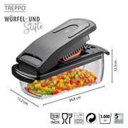 Gefu - Cube & Stick Cutter With Container & Lid - Limolin 