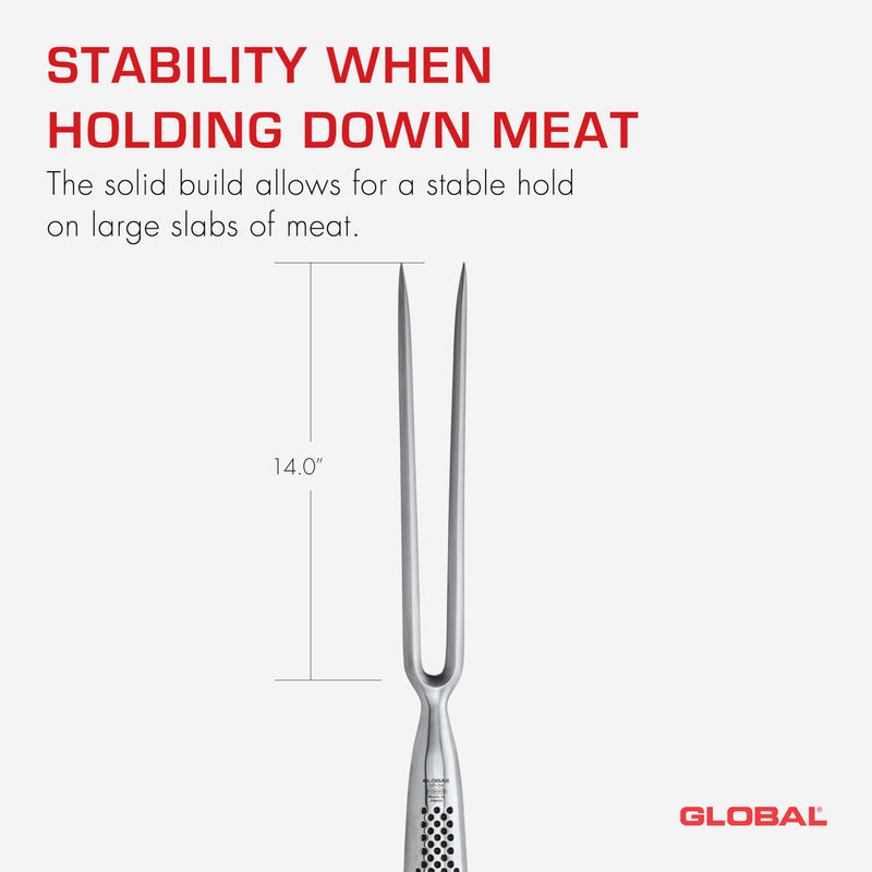 Global - Carving Fork 36cm/14" Straight Edge Forged - Limolin 