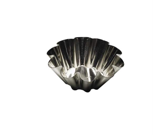 Gobel - Brioche Small Fluted Mold w/9 Ribs 7x2.8cm/2.8x1" Tin - Limolin 