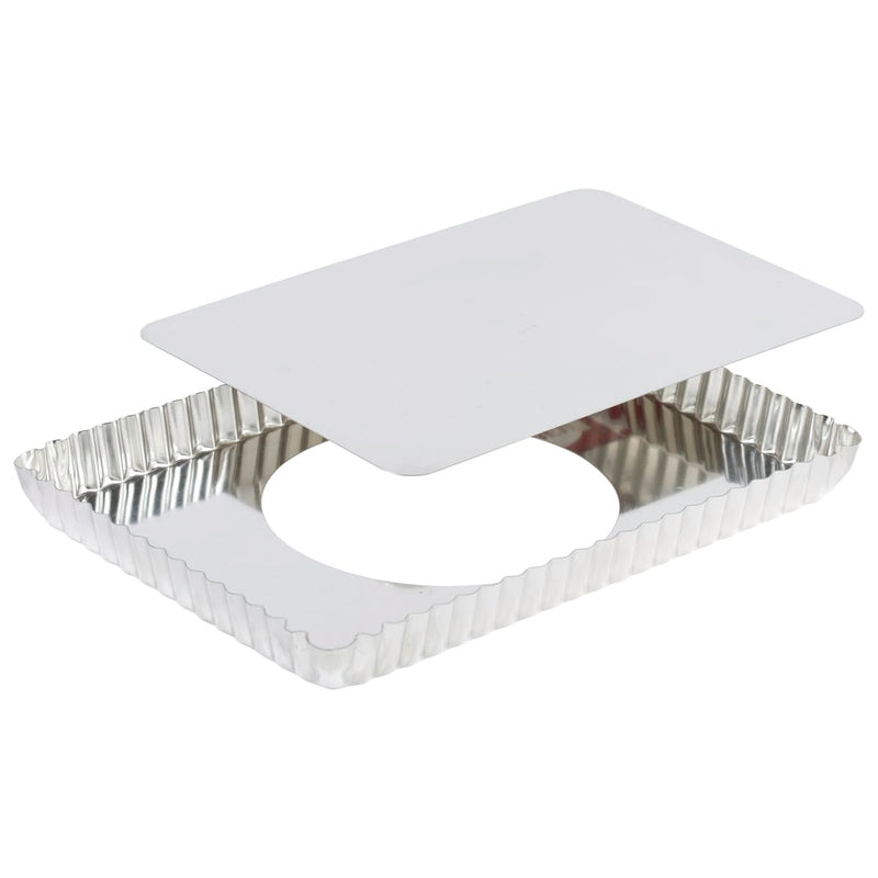Gobel - Tart Mold LB Fluted Rectangle 29x20.5x2.5cm/11.5x8x1" Tin - Limolin 