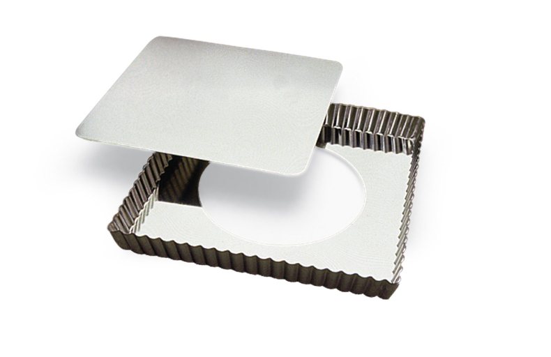 Gobel - Tart Mold LB Fluted Square 23x2.5cm/9x9x1" Tin - Limolin 