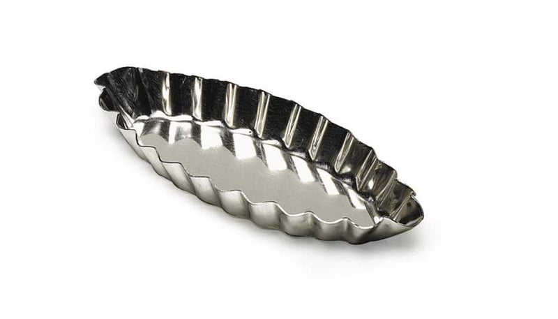 Gobel - Tartlet Mold Boat Fluted 12x5x1.4cm/4.7x2x0.55" Tin - Limolin 