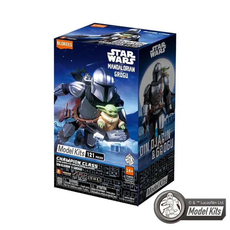BLOKEES - STAR WARS: THE MANDALORIAN & GROGU™ CHAMPION CLASS 05 KITS DE MODÈLES DIN DJARIN™ & GROGU™ | BLOKEES