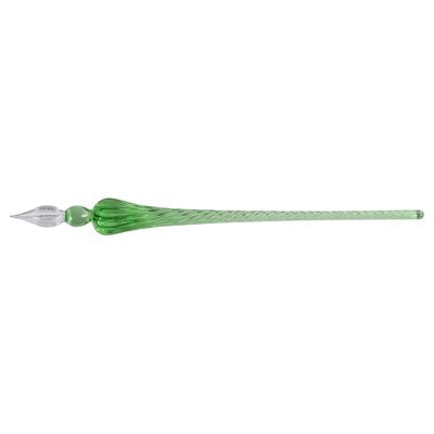 Round Glass Pen - Emerald (7.1 in)