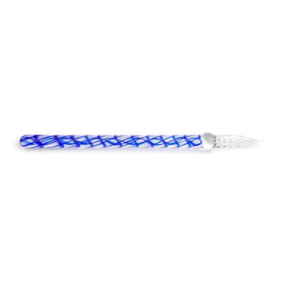 Jacques Herbin Straight Glass Pen – Sapphire Blue, 16 cm