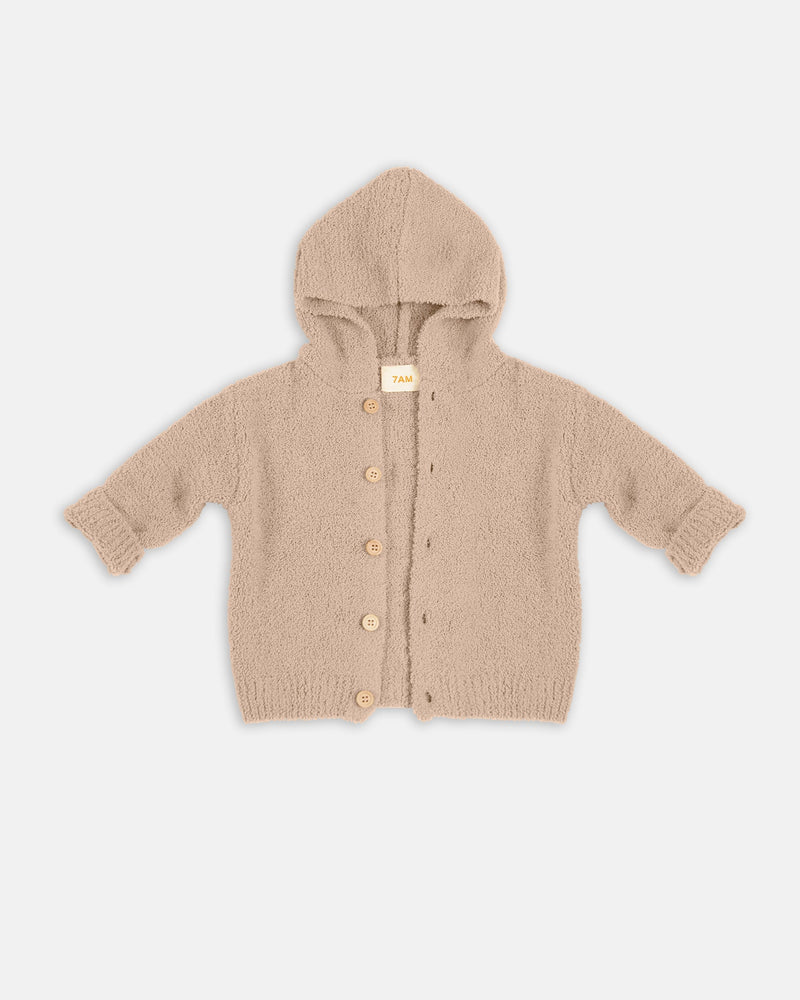 7AM Enfant - Hooded Cardigan - Fuzzy