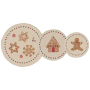 Heirloom - Christmas Cookies Mini Bowl Covers Set of 3 - flat lay