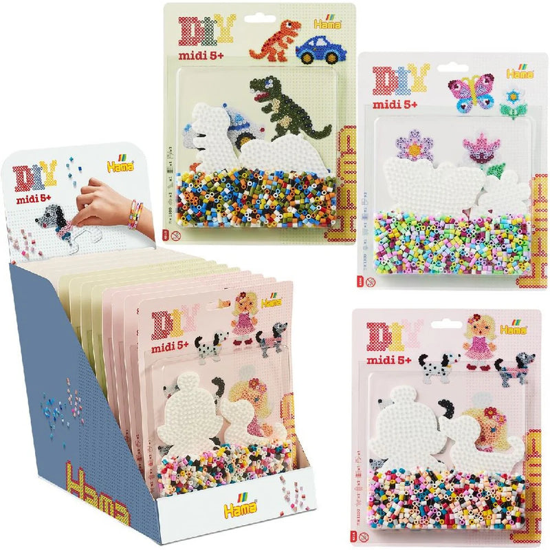 Hama - LARGE BEAD KIT BLISTER PDQ (12PCS/3 ASST) - Limolin 