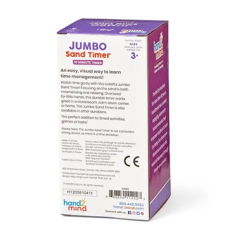hand2mind Jumbo Sand Timer - 10 Minutes