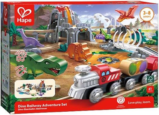 Hape - Dino Railway Adventure Set - Limolin 