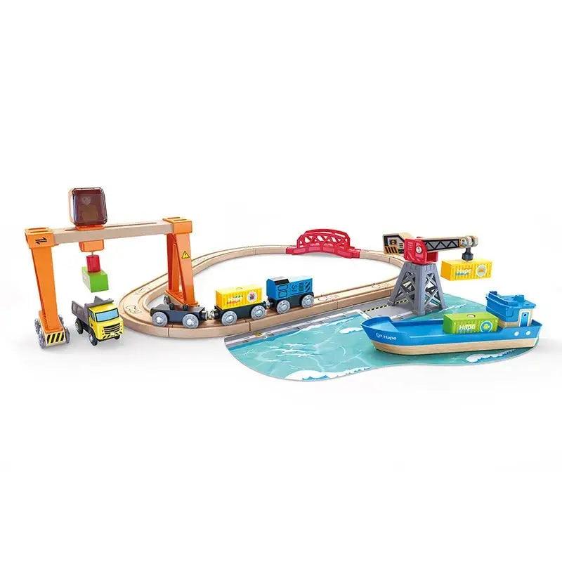 Hape - Lift & Load Harbour Rail Set - Limolin 