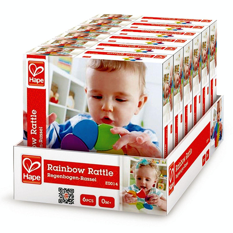Hape - Rainbow Rattle(6Pcs/Display) - Limolin 