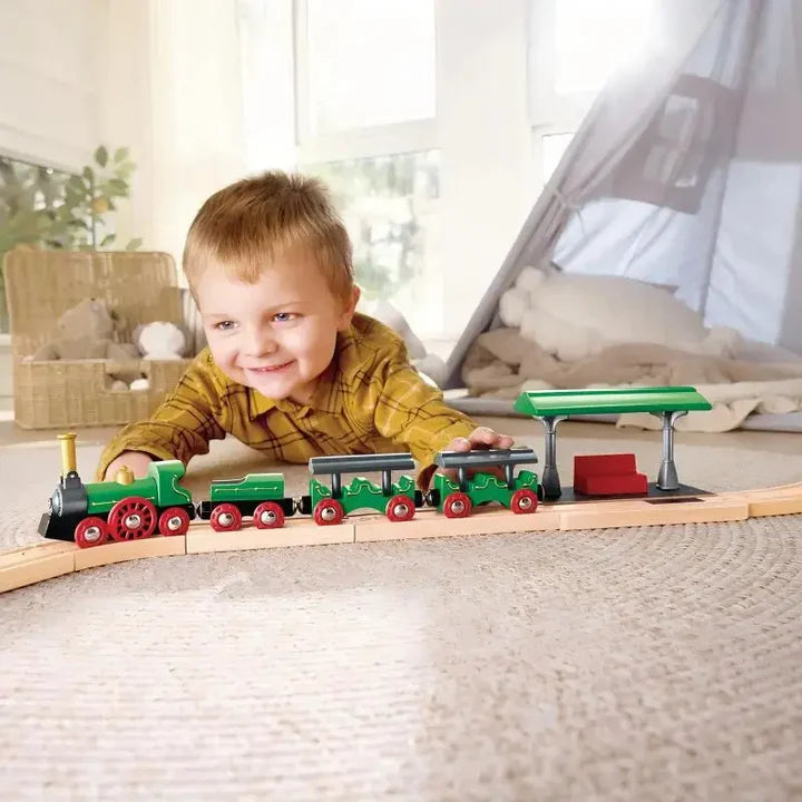 Hape - Train rétro avec cheminée pliable