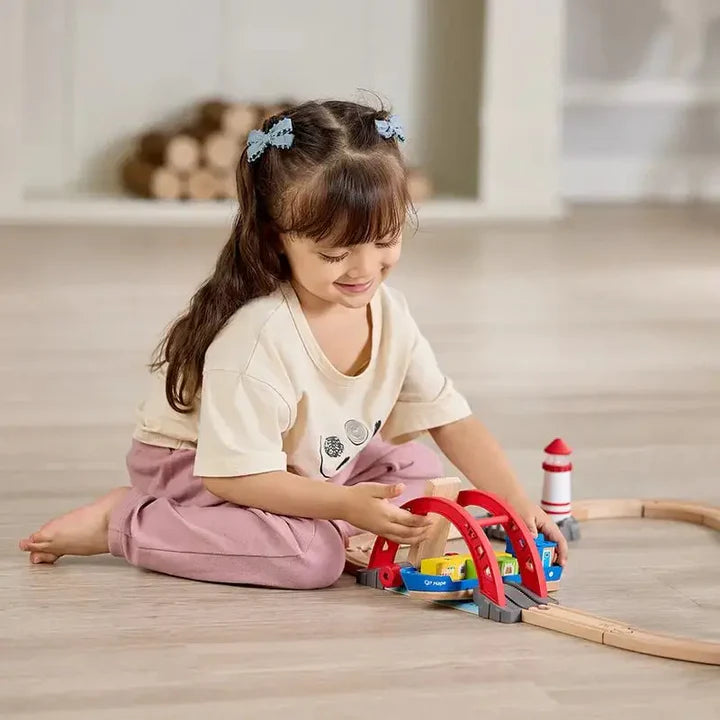 Hape - Coffret Transport maritime et ferroviaire