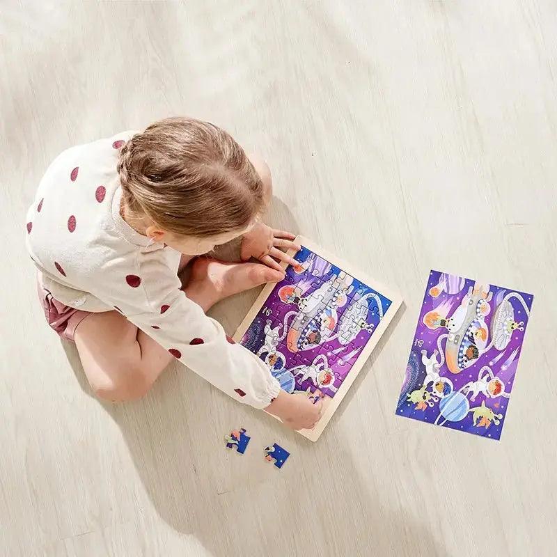 Hape - Space Friends Wooden Puzzle - Limolin 