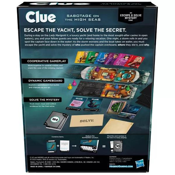 Hasbro - Clue - Escape Sabotage On The Seas Board Game - Limolin 