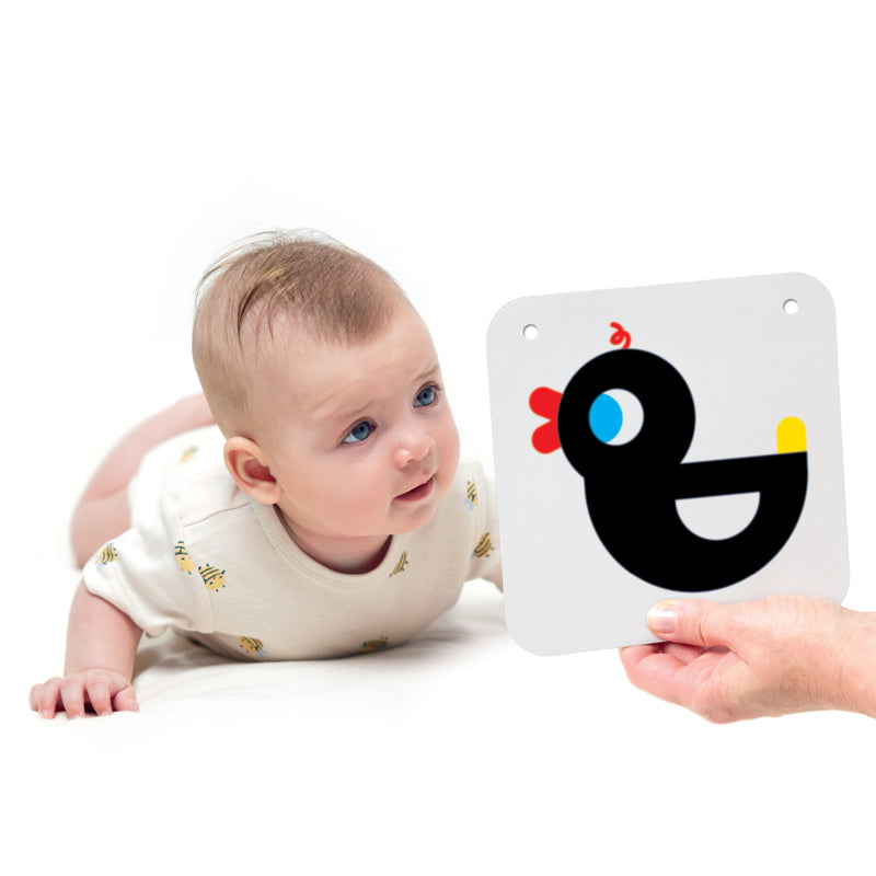 Banana Panda - HIGH CONTRAST - BABY - 12 Cards- (0m-3m+) - Limolin 