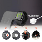 HyperGear - 3-In-1 Wireless Charging Dock With 10W Wireless Fast Charge | Black - Limolin 