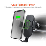 HyperGear - Gravity 15W Wireless Fast Charging Mount | Vent + Dashboard + Windshield | Black - Limolin 