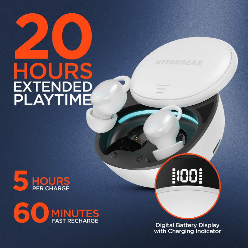 HyperGear - Hypergear Earbuds Bluetooth Sleepeez Mini - White - Limolin 