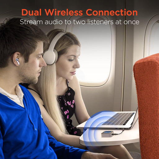 HyperGear - Intellicast Flight Wireless Audio Adapter | Transmitter + Receiver | Black - Limolin 