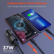 HyperGear - Speedboost 25W Usb-C Pd + 12W Usb Fast Car Charger With Pps | Includes 4Ft Usb-C Cable | Black - Limolin 