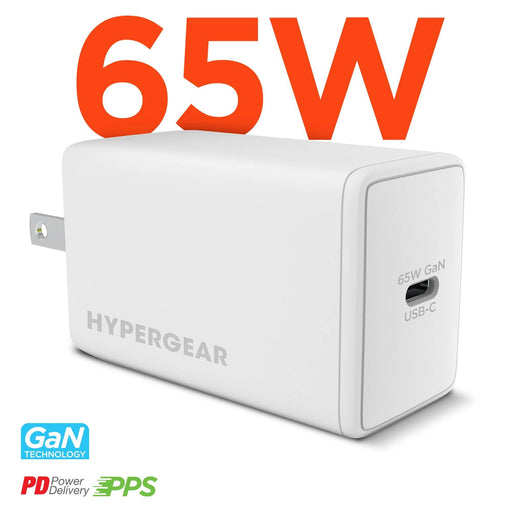 HyperGear - Speedboost 65W Usb-C Pd Gan Laptop Wall Charger With Pps - Limolin 