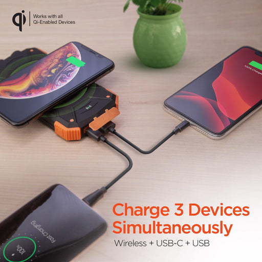 HyperGear - Wireless Solar Power Bank | Black | 10,000Mah - Limolin 
