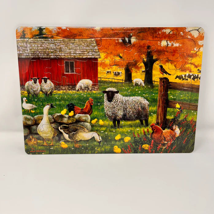 Cobble Hill - Puzzle à plateau 35 pièces - La ferme des moutons