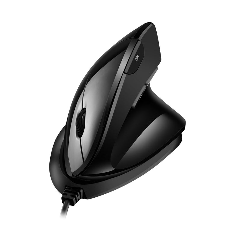 Adesso – Mouse Wired Vertical Ergonomic Adjustable DPI USB - Black (TAA Compliant)