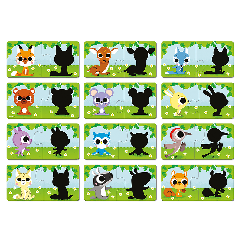 PUZZLES - ANIMALS AND THEIR SHADOW