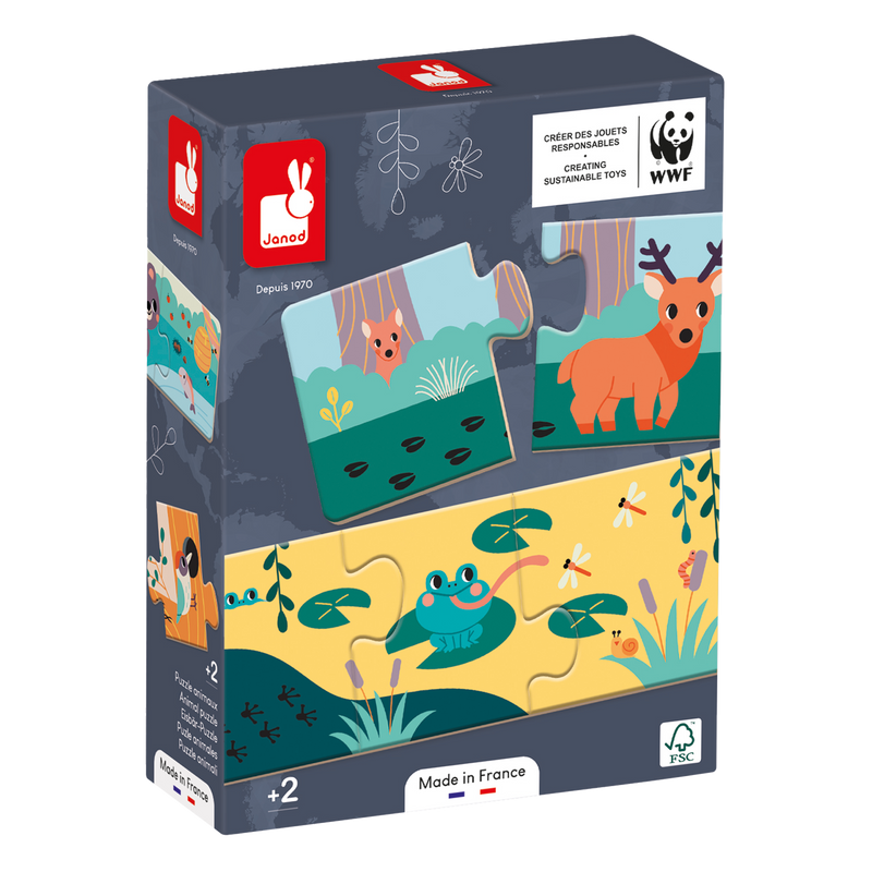 PZ3: SET 10 PUZZLES OF 3 pcs - ANIMAL FOOTPRINTS