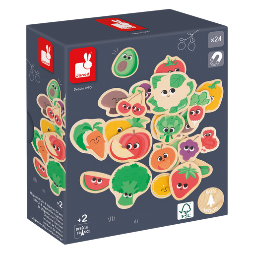 FRUIT & VEGETABLE MAGNETS - 24pcs