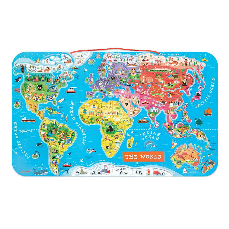 Janod - Magnetic World Puzzle Map - Limolin 
