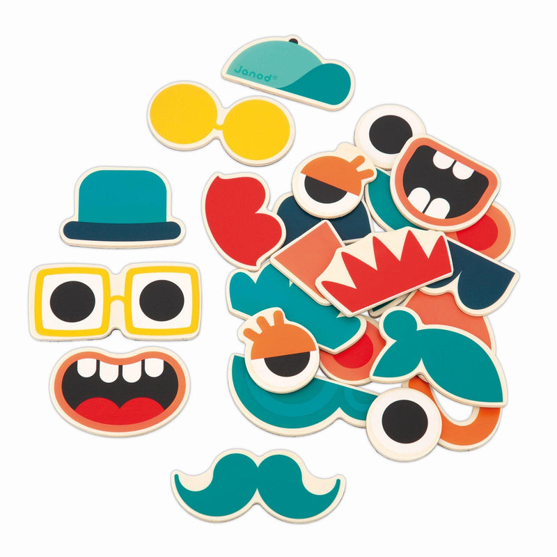 Janod - Mix And Match Portrait Magnets - 24 Pcs - Limolin 