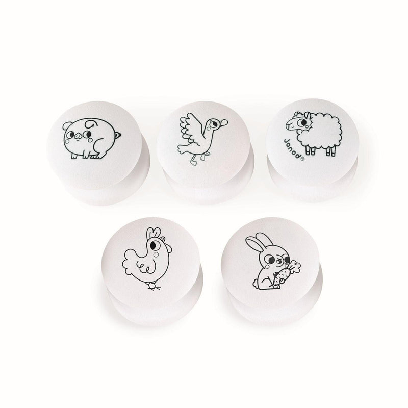 Janod - Stampinoo - Farm - 5 Stamps - Limolin 