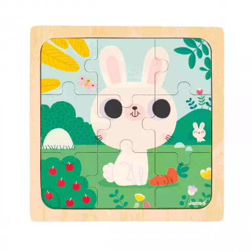 Janod - White Rabbit (9-Piece Puzzle) - Limolin 
