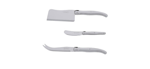 Jean Dubost - Laguiole Cheese Set Brushed Stainless 3pc - Limolin 