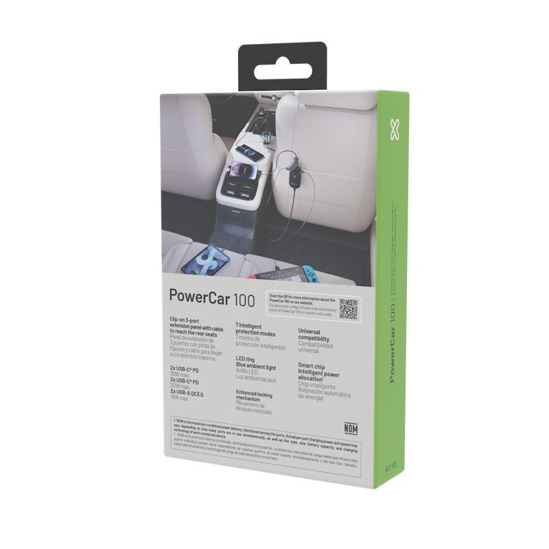 KlipXtreme - 6-Port Car Charger with Back-Seat Extension - KCC-100 | 100 W product image