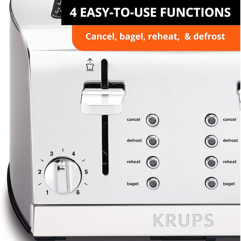 KRUPS - KH734D51 - 4-Slice Stainless Steel Toaster