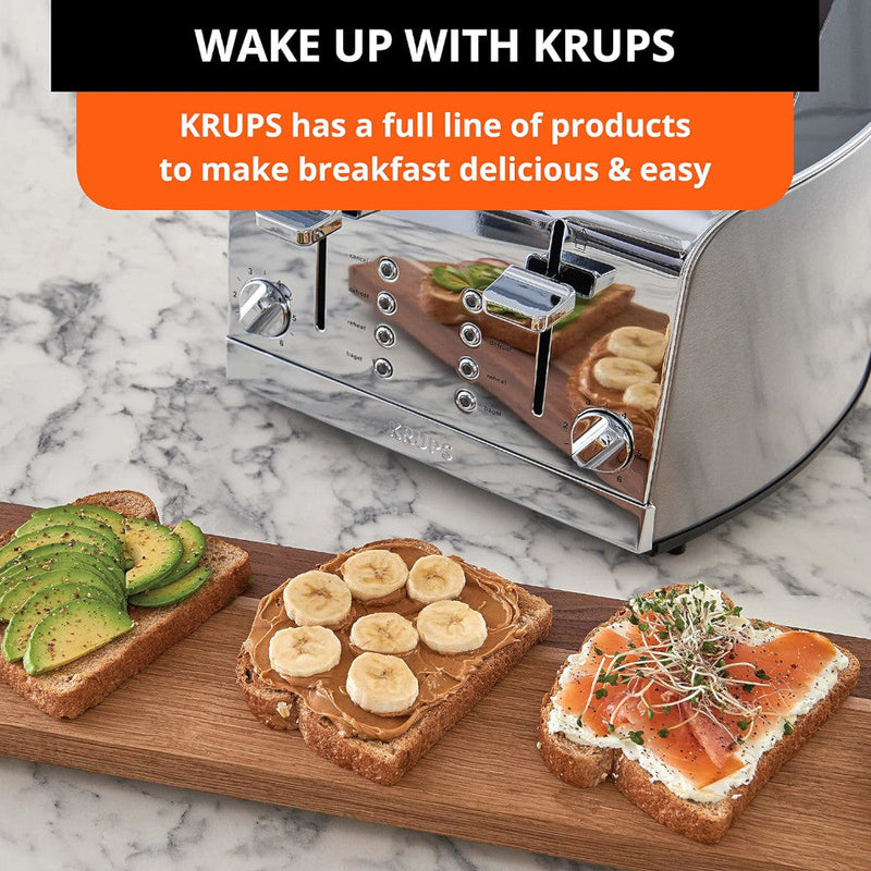 KRUPS - KH734D51 - 4-Slice Stainless Steel Toaster