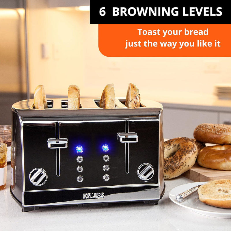KRUPS - KH734D51 - 4-Slice Stainless Steel Toaster