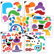 Kahootz Colorforms Silly Faces Game components view