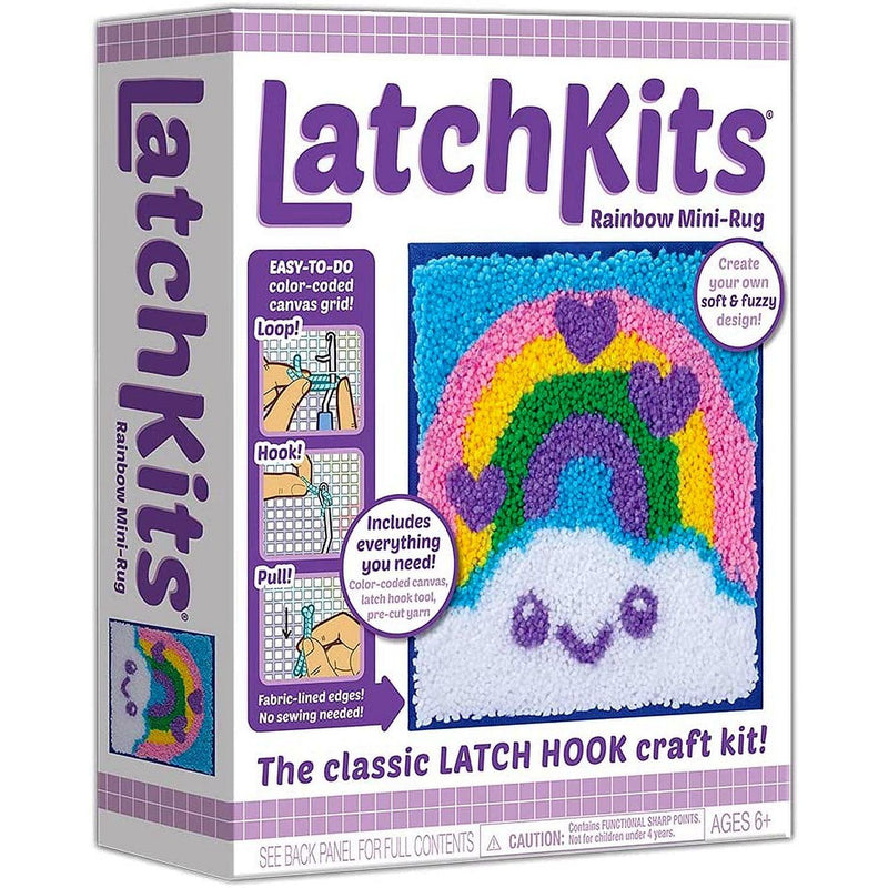 Kahootz LatchKits Smiling Rainbow latch hook craft kit