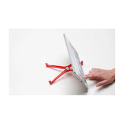 Keko universal tablet stand, red - tablet and hand