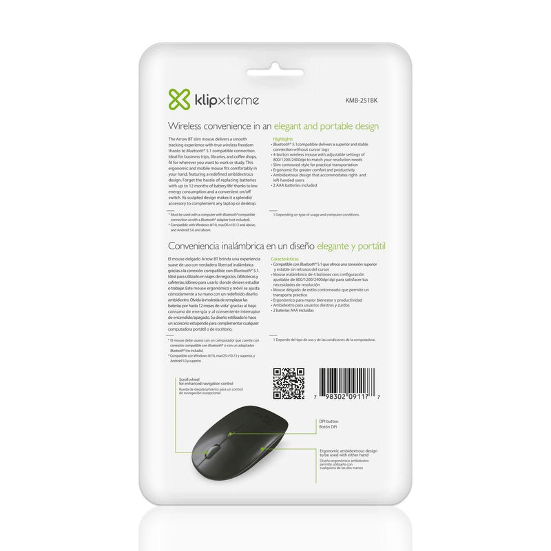 Klipxtreme - Mouse Bluetooth (KMB - 251BK) - Limolin 