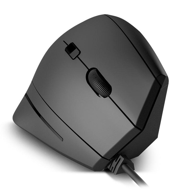 Klipxtreme - Mouse Vertical Wired Krest Ergonomic 6 Buttons 1600dpi -Black - Limolin 