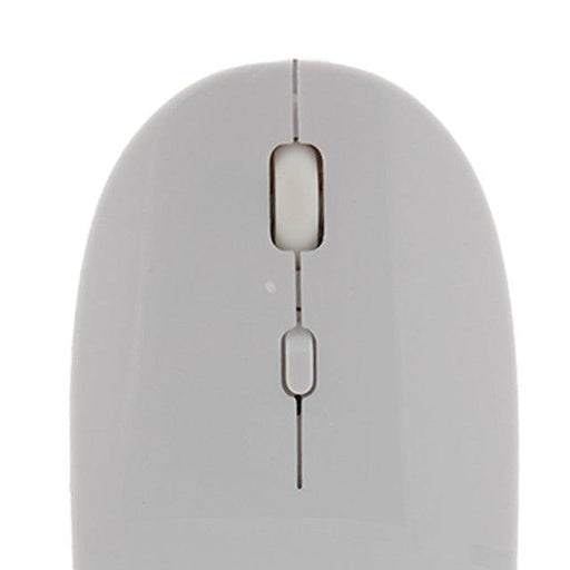 Klipxtreme - Mouse Wireless Slim 24Ghz HD Optical Sensor 1600dpi 4 Buttons Ambidextrous USB Nano Dongle - White (KMW - 335WH)