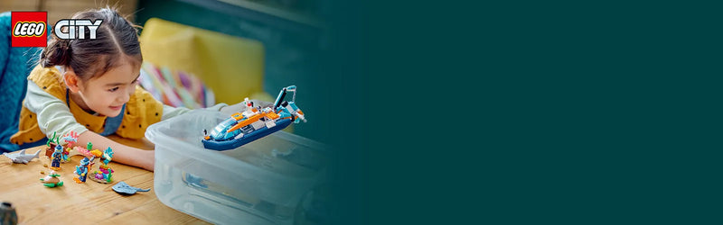 LEGO - City - Explorer Diving Boat - 182 Pcs - 60377 - Limolin 