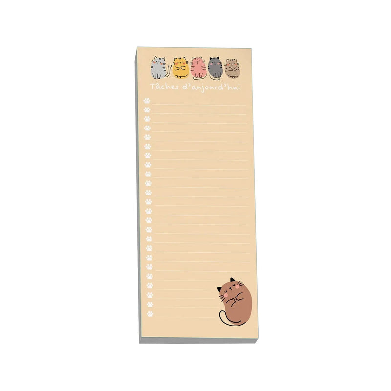 NOTE PAD - CHATS DORMANTS (4''X10'')